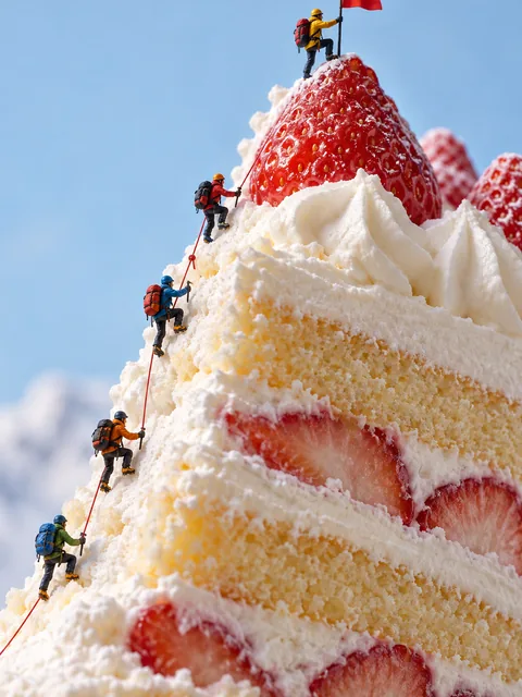 Hikers on Cake Mountain
