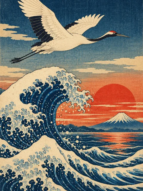 Crane and Wave